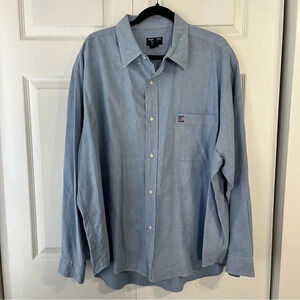 RALPH LAUREN Jeans Co blue button down shirt 100% cotton size XXL